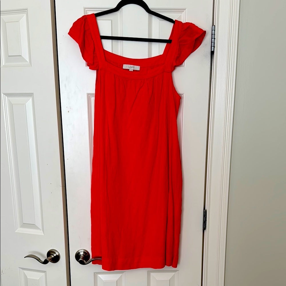 Old Navy Red Square Neck Mini Dress